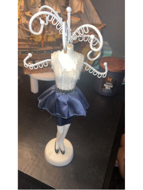 Unbranded White & Blue Mannequin Jewelry Organizer One Size